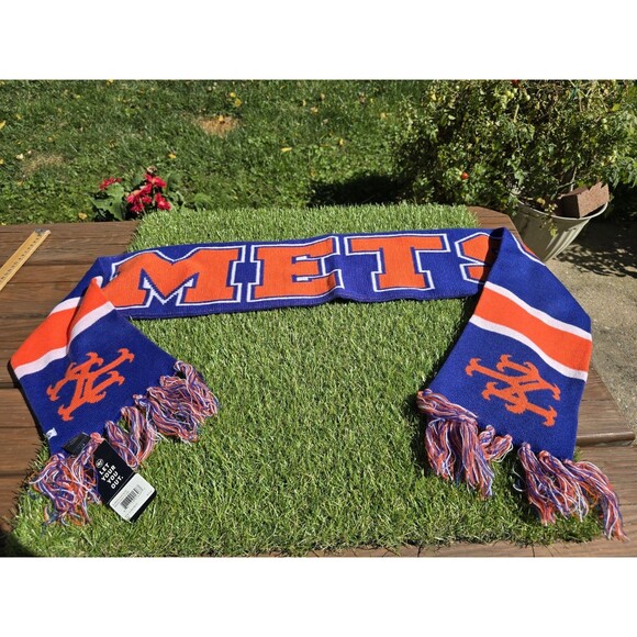 47 BrandNY Mets Scarf MLB Scarf Winter Adult OSFA NWT Breakaway Double Sided - Picture 9 of 12